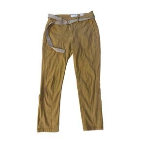 Women 28 Anthropologie The Wanderer Honey Brown Utility Relaxed Pants Belted